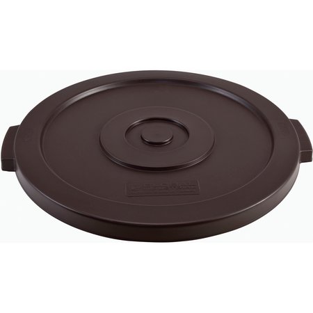 GLOBAL INDUSTRIAL Plastic Trash Can Lid, 20 Gallon, Brown 240459BN